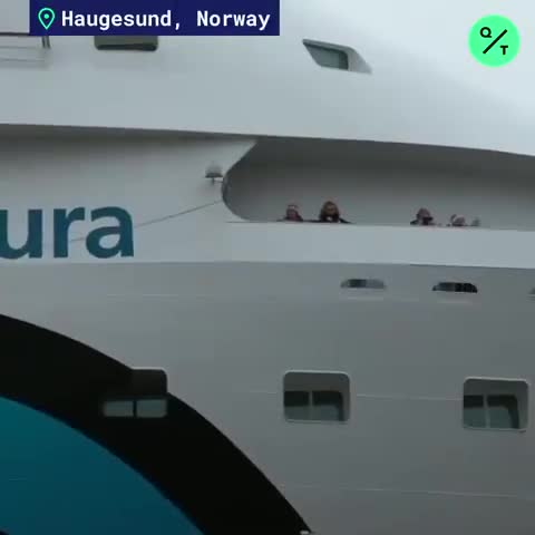 视频-德国游轮在挪威港口被隔离 接受新冠病毒检测