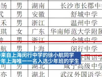 上海学霸被中国科技大学少年班录取 全国仅录48人