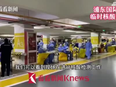 记者深夜直击浦东机场核酸检测